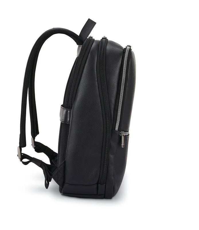 Samsonite - Classic Leather Slim Backpack - Black - Image 2