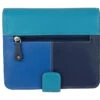 Franco Bonini - Ladies Leather Organiser Handbag - Blue/Multi