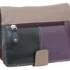 Franco Bonini - Leather Organiser Shoulder Bag - Purple/Multi