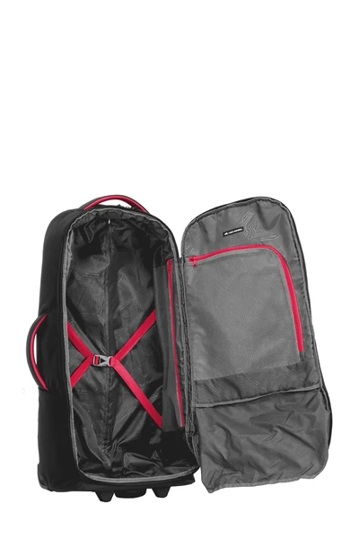High Sierra - Composite V4 84cm Large RFID Wheeled Duffle With Backpack Straps - Black/Red - Image 3