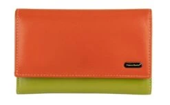 Franco Bonini - 16-012 11 Card RFID Leather Wallet - Orange/Multi