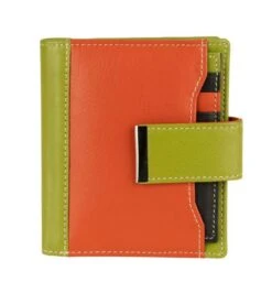 Franco Bonini - 21-01 RFID Ladies Leather Wallet - Orange/Multi