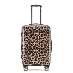 Tosca - 25in Medium 4 Wheel Hard Suitcase - Leopard