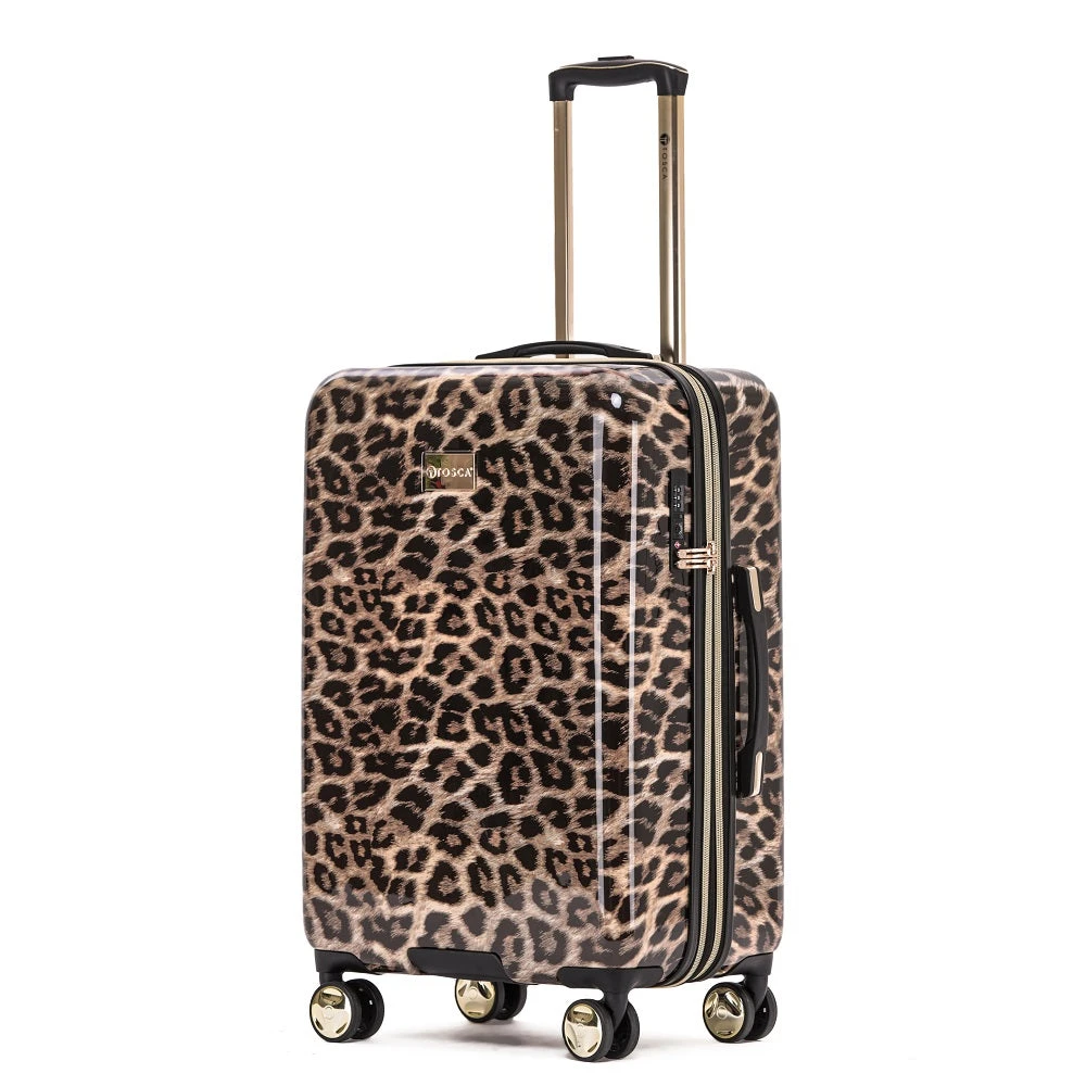 Tosca - 25in Medium 4 Wheel Hard Suitcase - Leopard - Image 2
