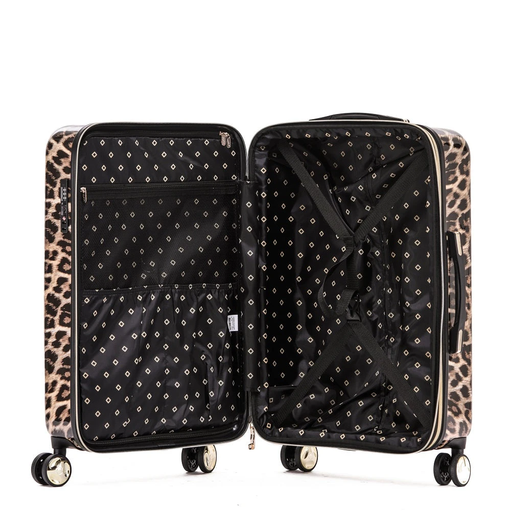 Tosca - 25in Medium 4 Wheel Hard Suitcase - Leopard - Image 4