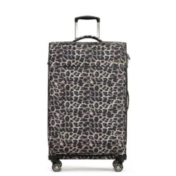 Tosca - So Lite 3.0 29in Large 4 Wheel Soft Suitcase - Leopard