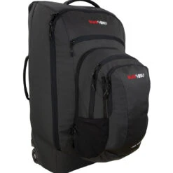 Black Wolf - 60L Dual Shuttle Wheeled Backpack - Black