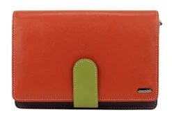 Franco Bonini - 481A Leather Organised Handbag/Wallet - Orange/Multi