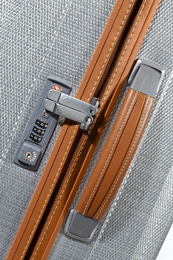 Samsonite - Lite Cube Deluxe 68cm Medium 4 Wheel Hard Suitcase - Aluminium - Image 2