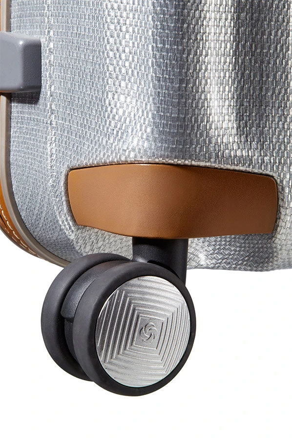 Samsonite - Lite Cube Deluxe 68cm Medium 4 Wheel Hard Suitcase - Aluminium - Image 3