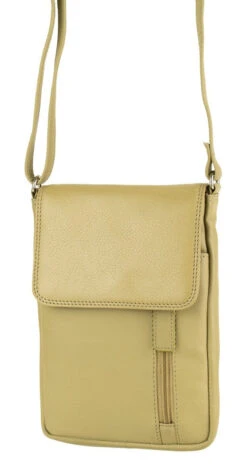 Franco Bonini - 7020 Small Leather Crossbody Phone Bag - Nut