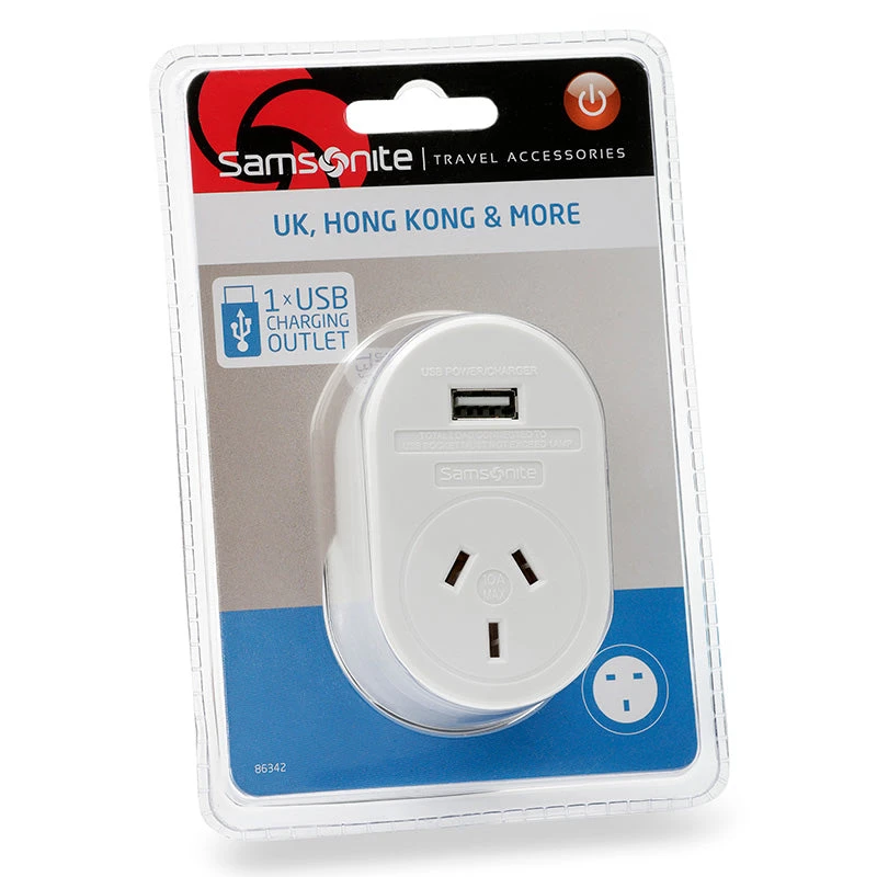 Samsonite - 1 X USB UK & Hong Kong Adaptor