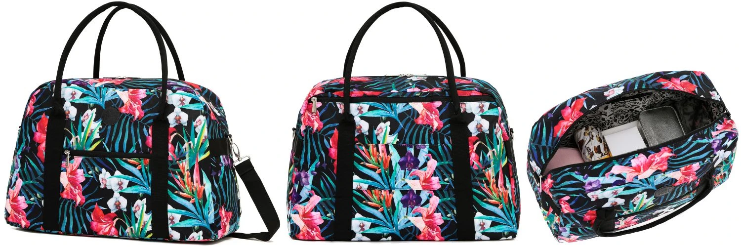 Tosca - TCA935 Fashion Tote/Duffle Bag - Black/Multi - Image 4
