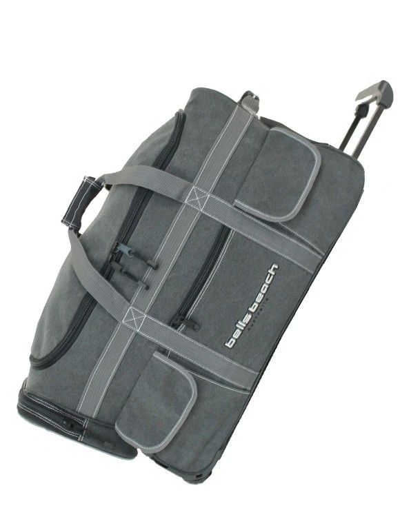 Bells Beach - Canvas Wheeled Dufffle - Charcoal - Image 2