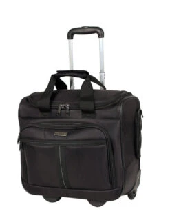 Tosca - TCA-0016 Rolling Tote With Laptop Section - Black