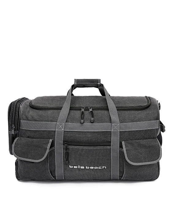 Bells Beach - Canvas Wheeled Dufffle - Charcoal