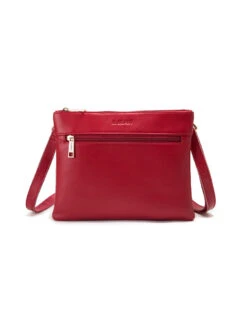 Elegant - E1-0832 Flynn Leather X-Body - Fire Red