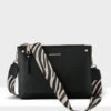 Madison Charlotte Double Zip Crossbody Bag + Zebra Bag Strap