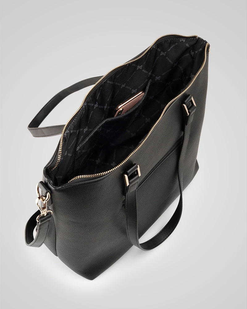 Madison Inga Large Zip Top Tote Bag + Monogram Bag Strap - Image 5