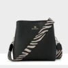 Madison Joanie 3 Compartment Crossbody Bucket Bag + Zebra Bag Strap