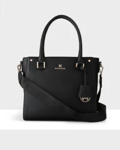 Madison Angie Medium 3 Compartment Satchel Bag + Monogram Bag Strap