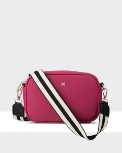 Madison Monica Camera Crossbody Bag + Stripe Bag Strap