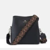 Madison Joanie 3 Compartment Crossbody Bucket Bag + Aztec Bag Strap