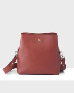 Madison Joanie 3 Compartment Crossbody Bucket Bag