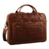 Pierre Cardin - PC2797 Rustic Leather Work/Computer Bag - Chestnut