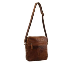 Pierre Cardin - PC2800 Rustic Leather Crossbody/Ipad Bag - Cognac