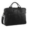 Pierre Cardin - PC2807 Rustic Leather Work/Computer Bag - Black