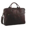 Pierre Cardin - PC2807 Rustic Leather Work/Computer Bag - Chestnut