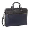 Pierre Cardin - Pebbled Leather With Perforated Design Computer Bag PC3300 - Black