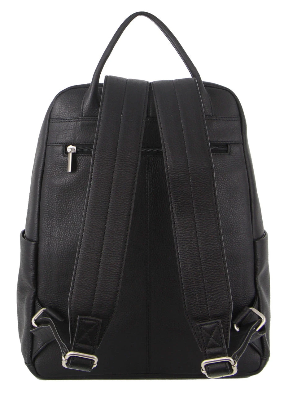 Pierre Cardin Leather Business Laptop Backpack PC3341 Black - Image 3