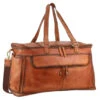 Pierre Cardin - PC3342 Leather Wide Opening Overnight Bag - Cognac