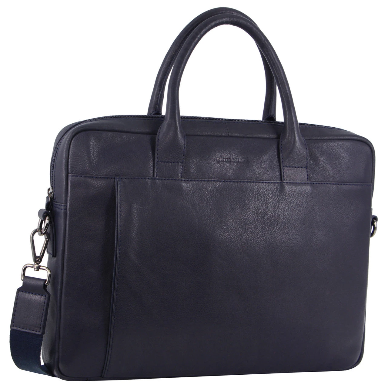 Pierre Cardin Mens Leather Business Computer Bag With Multiple Compartments PC3504 Navy *DC - Image 3