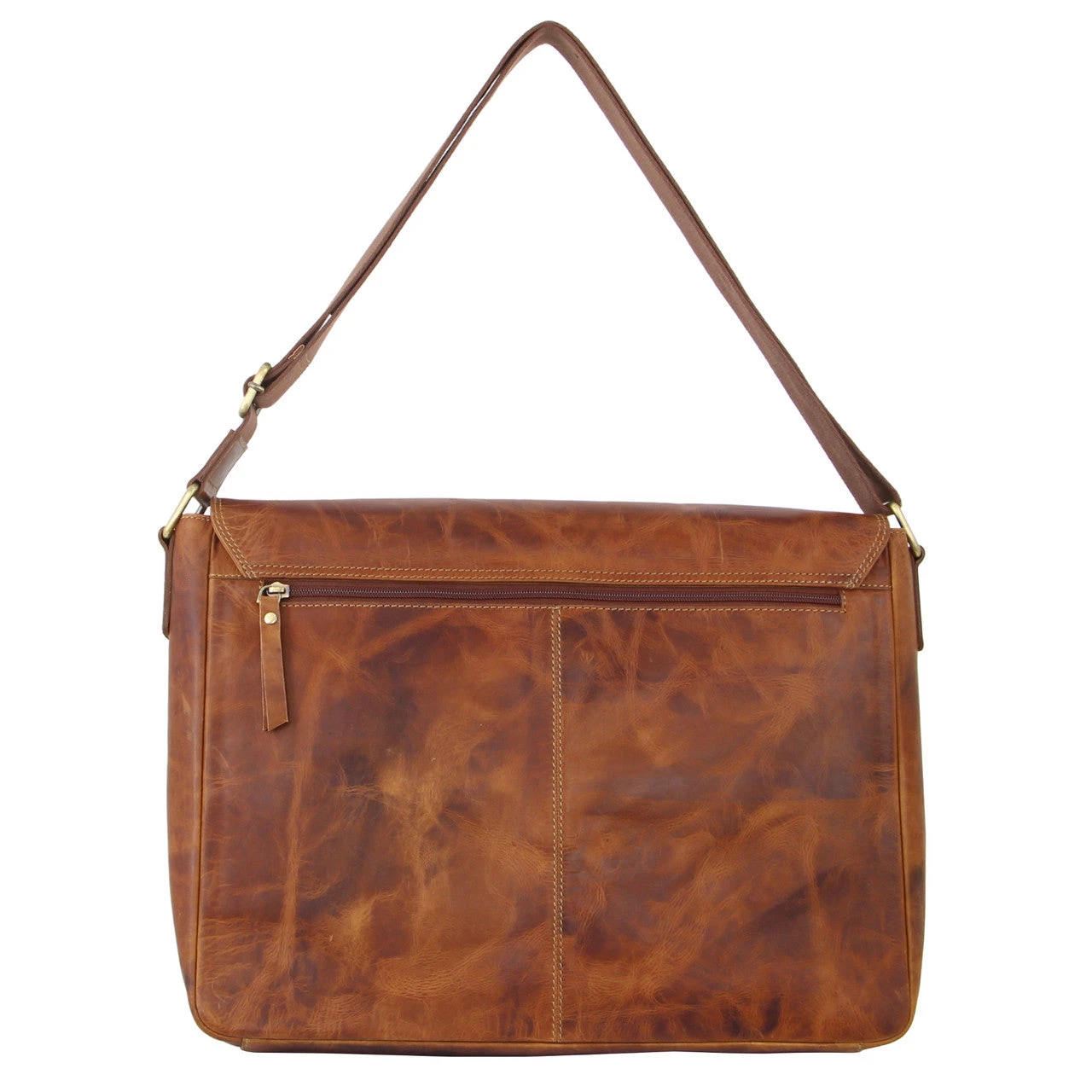 Pierre Cardin Mens Rustic Leather Business Satchel With Flap Closure PC3522 COG - Image 3