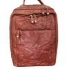 Oran - OB-749 Mike Large 3section Leather Laptop Backpack - Brown