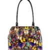 Serenade - MONARCH SH91-7573 LEATHER BUTTERFLY PRINT HANDBAG