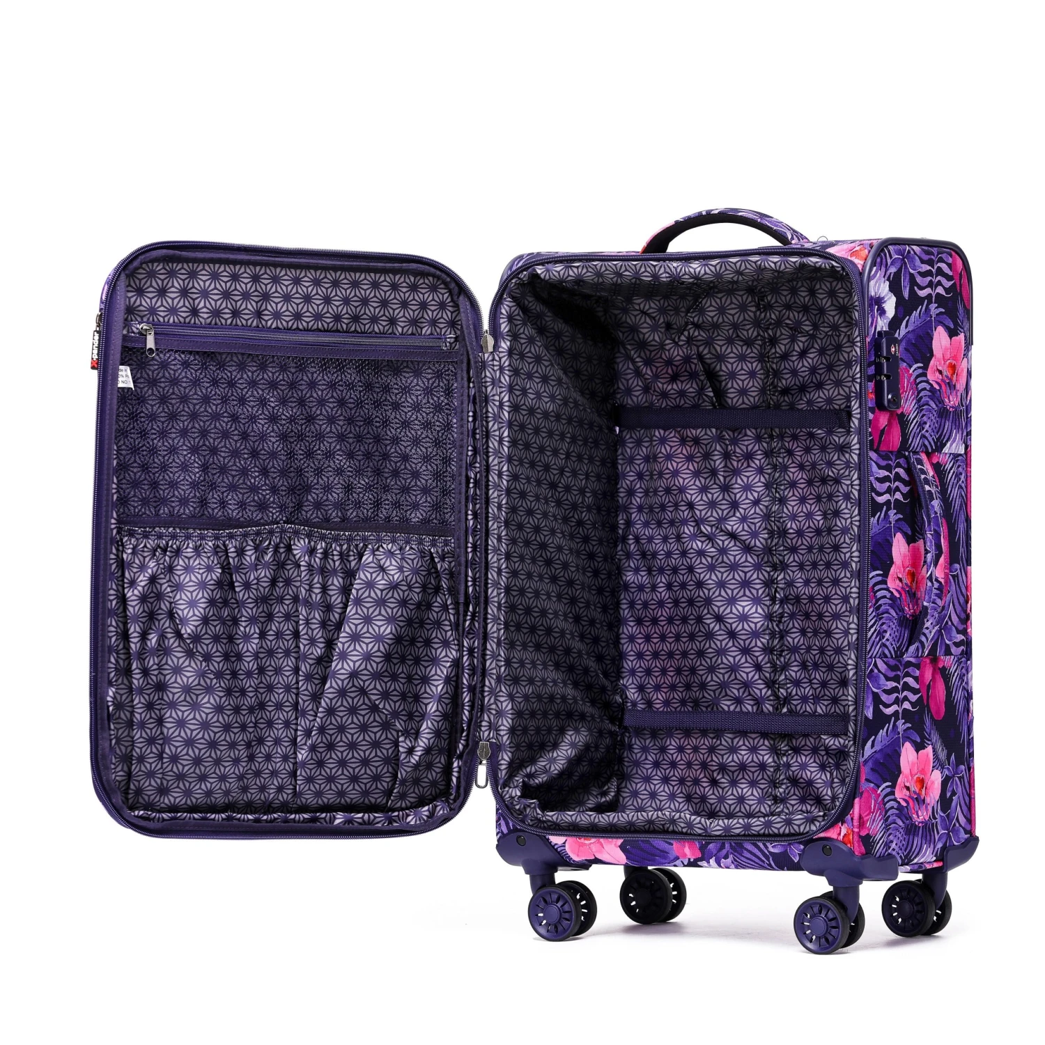 Tosca - So Lite 3.0 20in Small 4 Wheel Soft Suitcase - Flower - Image 3