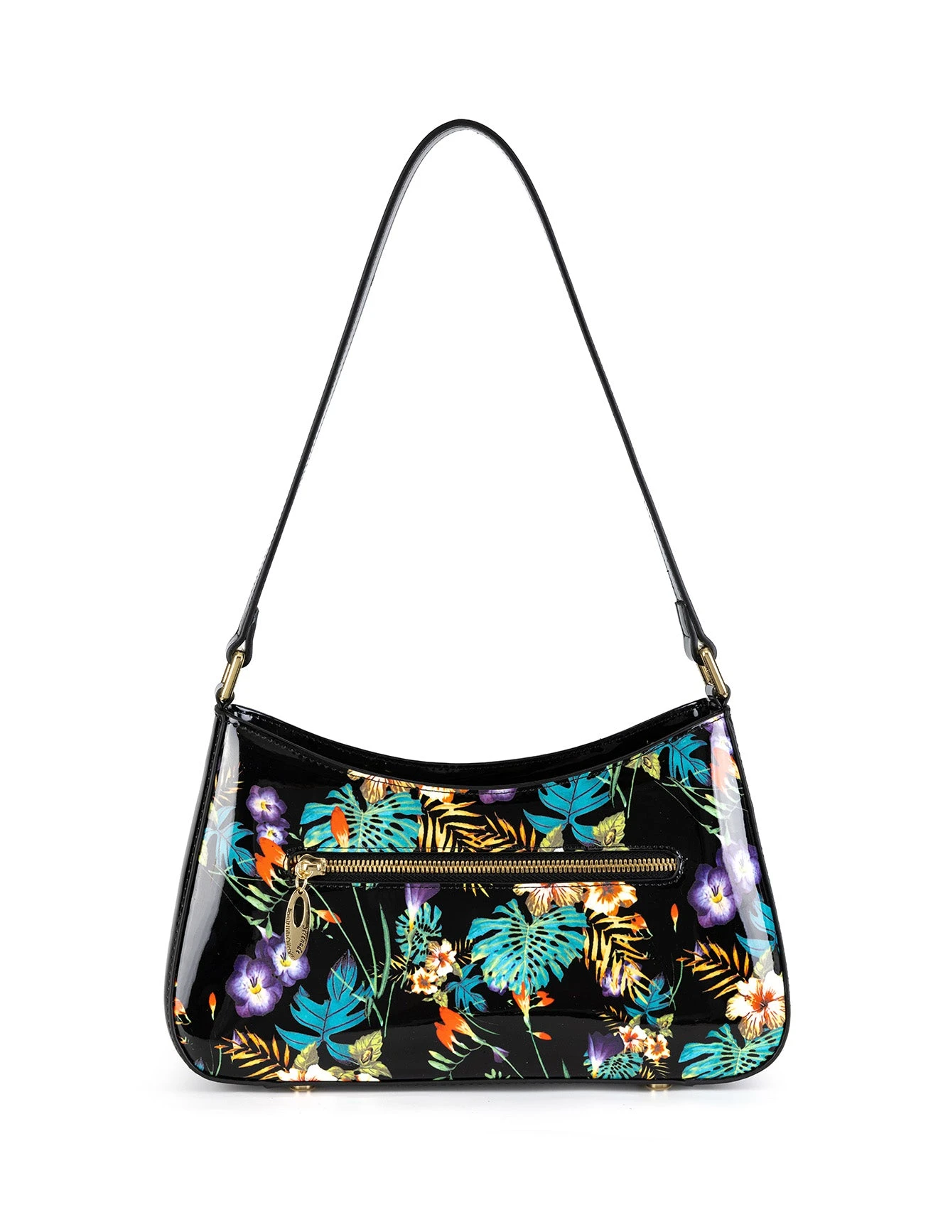 Serenade - SN3-0821 Tahiti Patent - Black Floral - Image 3