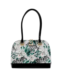 Serenade - SN45-0758 Large Leather Handbag - Zebra