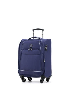 Tosca - Sky High 20in Small 4 Wheel Soft Suitcase - Plum/Grey