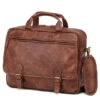 Tosca - VG003 Vegan Leather Briefcase - Brown
