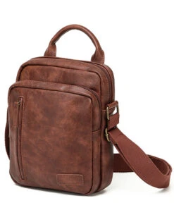 Tosca - VG009 Vegan Leather Crossbody Bag - Brown