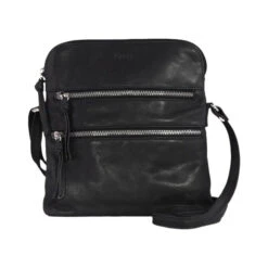 Gabee LW69409 Black Ashleigh Leather Cross Body Bag