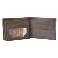 Champs - Double Flap No Tab RFID Protected Leather Wallet CH014 - Brown
