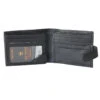 Champs - 2x Flap Plus Tab RFID Protected Leather Wallet CH017 - Black