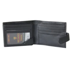 Champs - 2x Flap Plus Tab RFID Protected Leather Wallet CH017 - Black