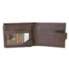 Champs - 2x Flap Plus Tab RFID Protected Leather Wallet CH017 - Brown